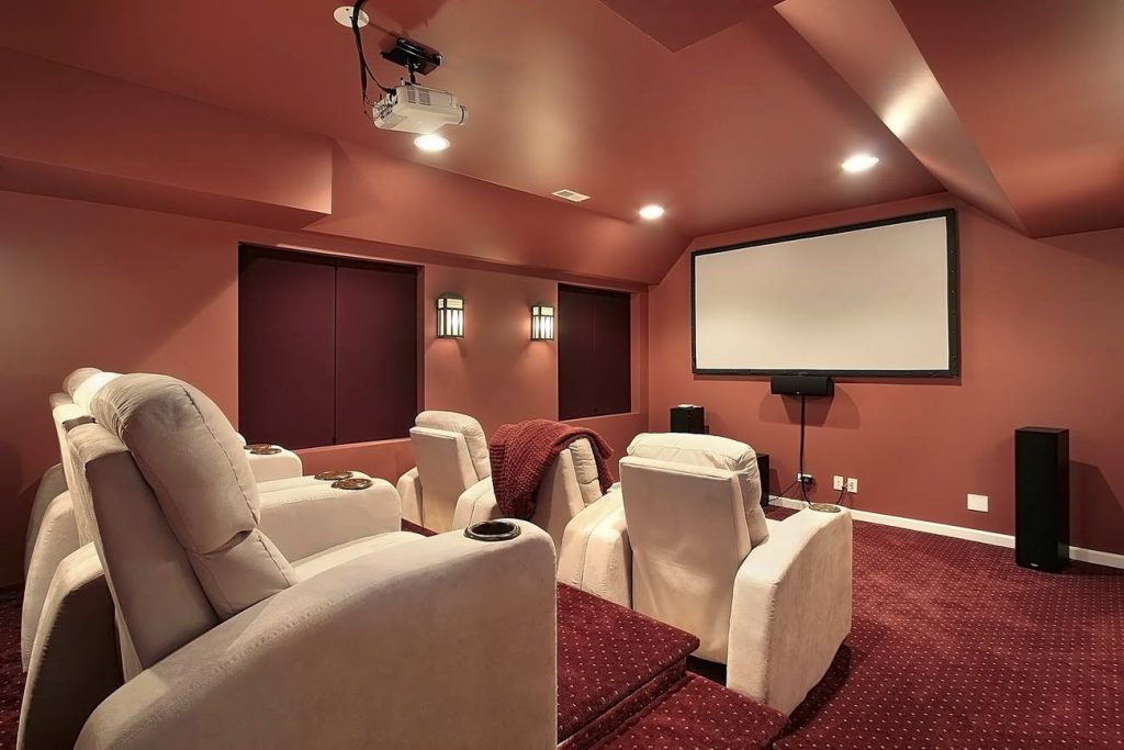 home theater basement image 